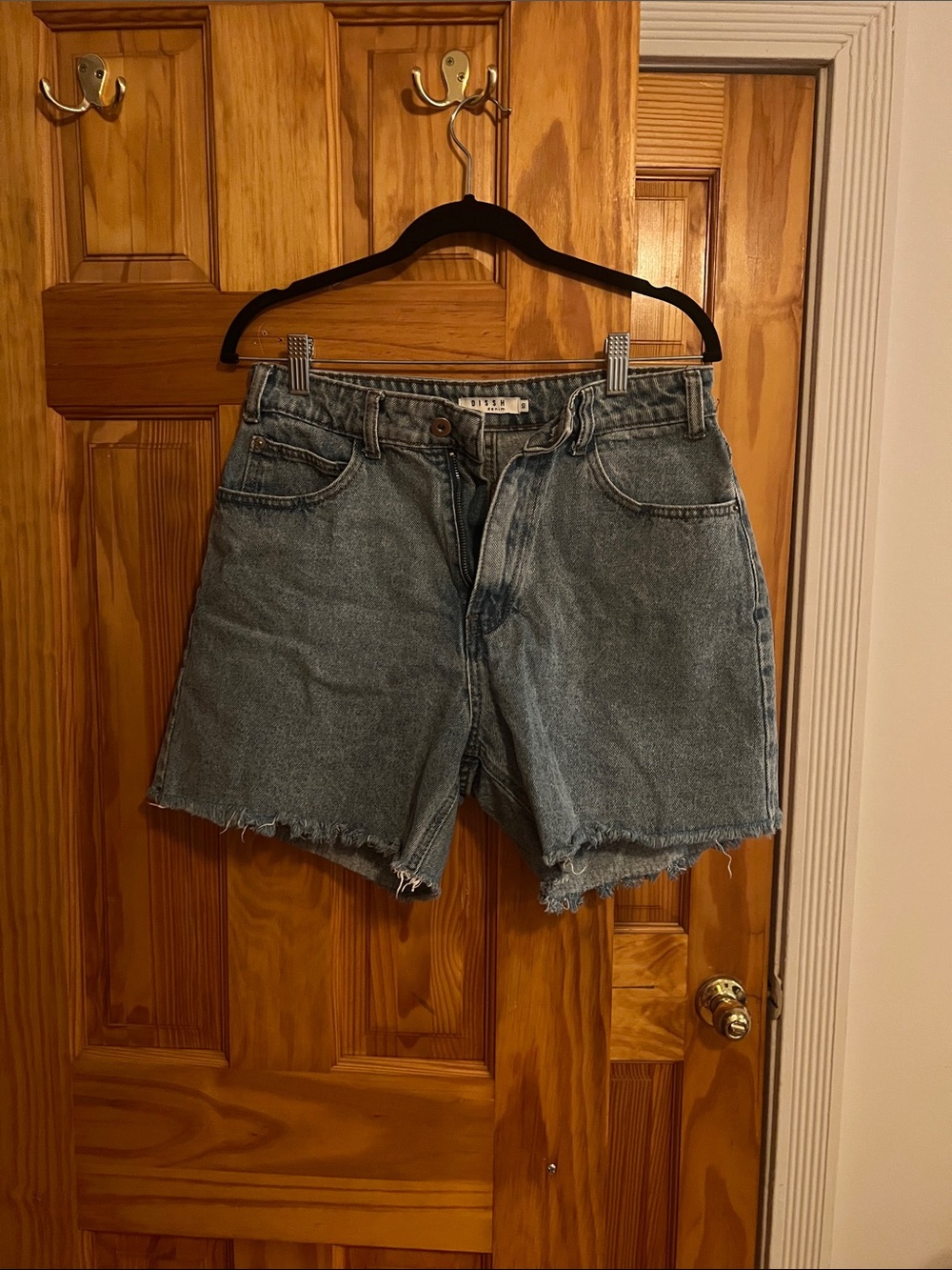 DISSH Light Blue High-Waist Denim Cutoff Shorts